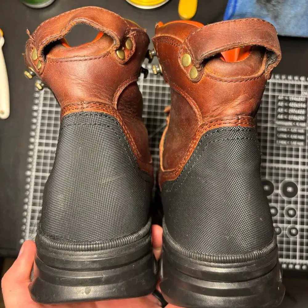 Mens Polo Ralph Lauren Huntswood Brown Leather Duck Boots with Buckle